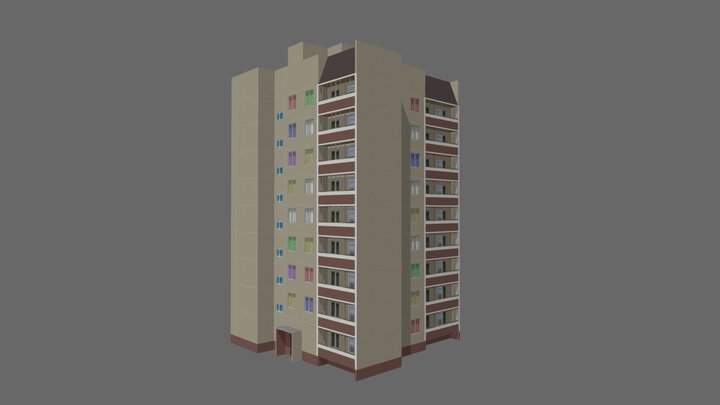 121-60-25 panel building – Free 3D Model STL