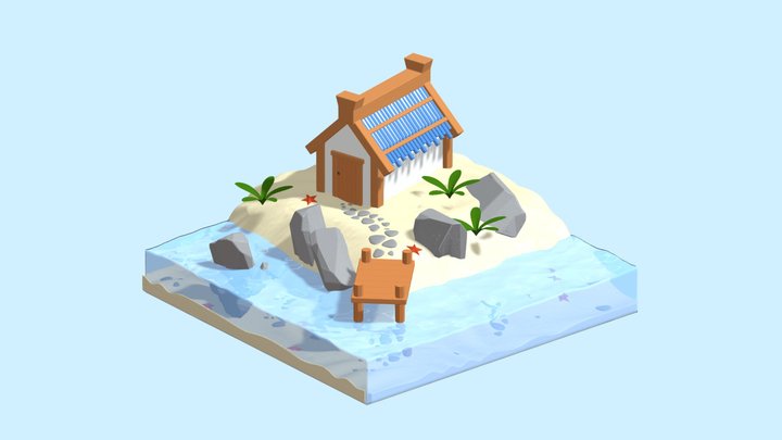 Sunny Beach 3D Model