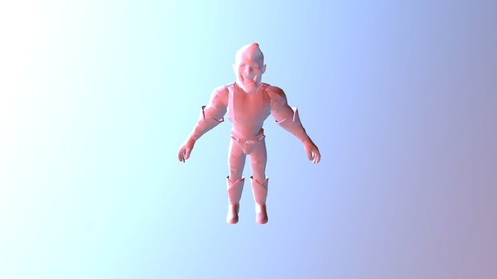 súper héroe estilizado 3D Model