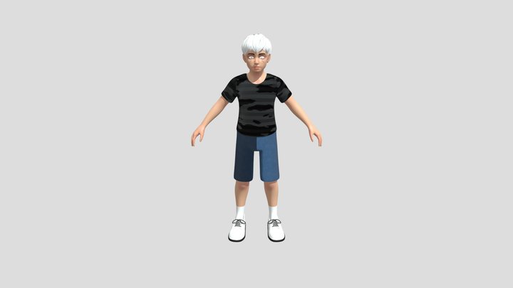 Crying Child 3D Model
