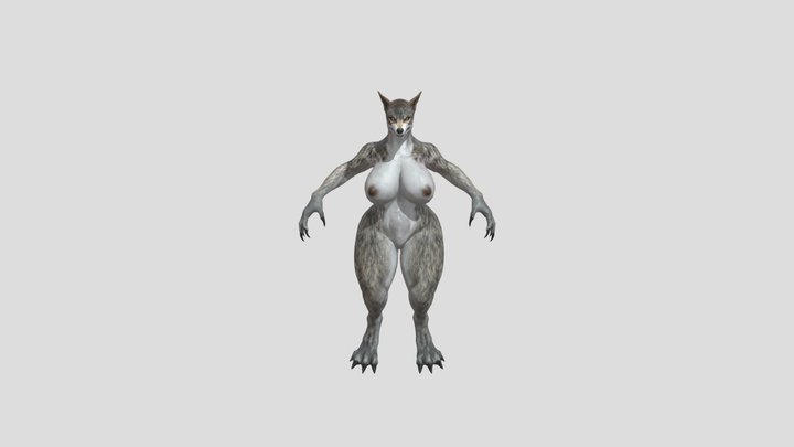Werewolf_Female_ 3D Model