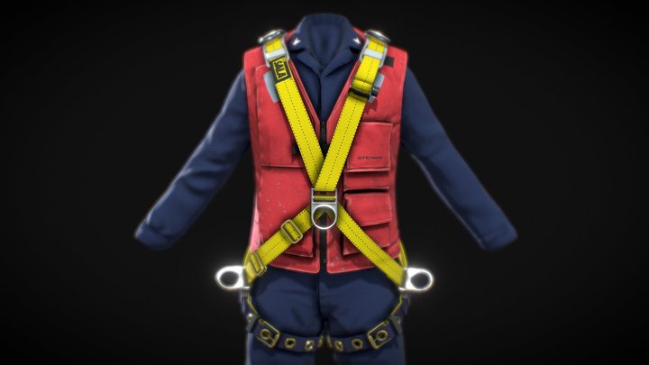 DBI-SALA Harness Vest Coveralls 3D Model