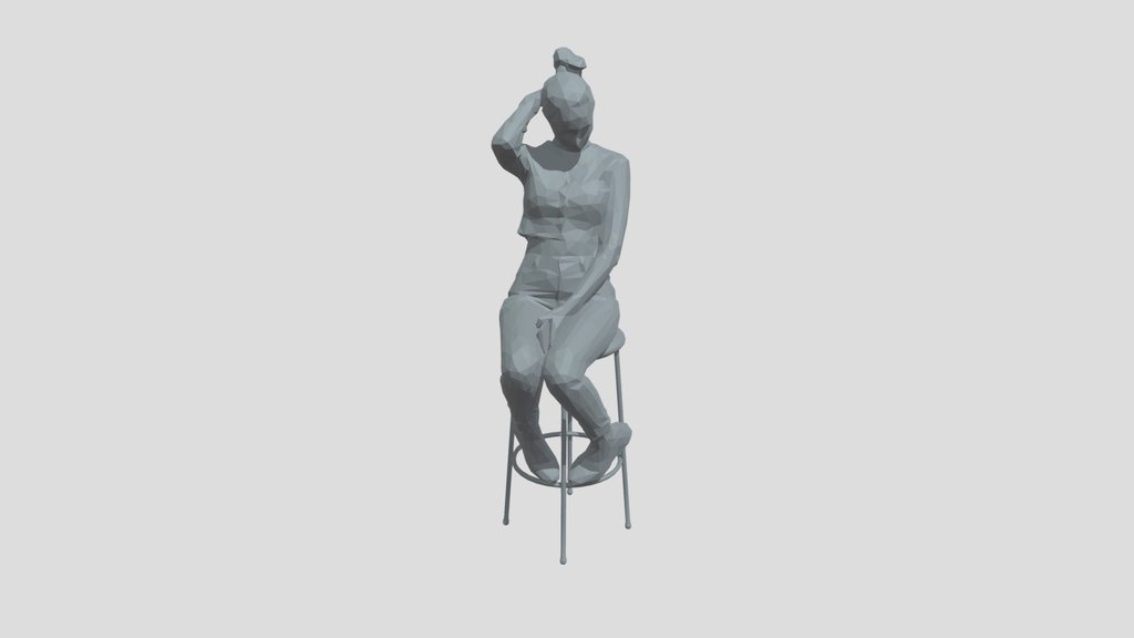 Lowpoly Female Sitting