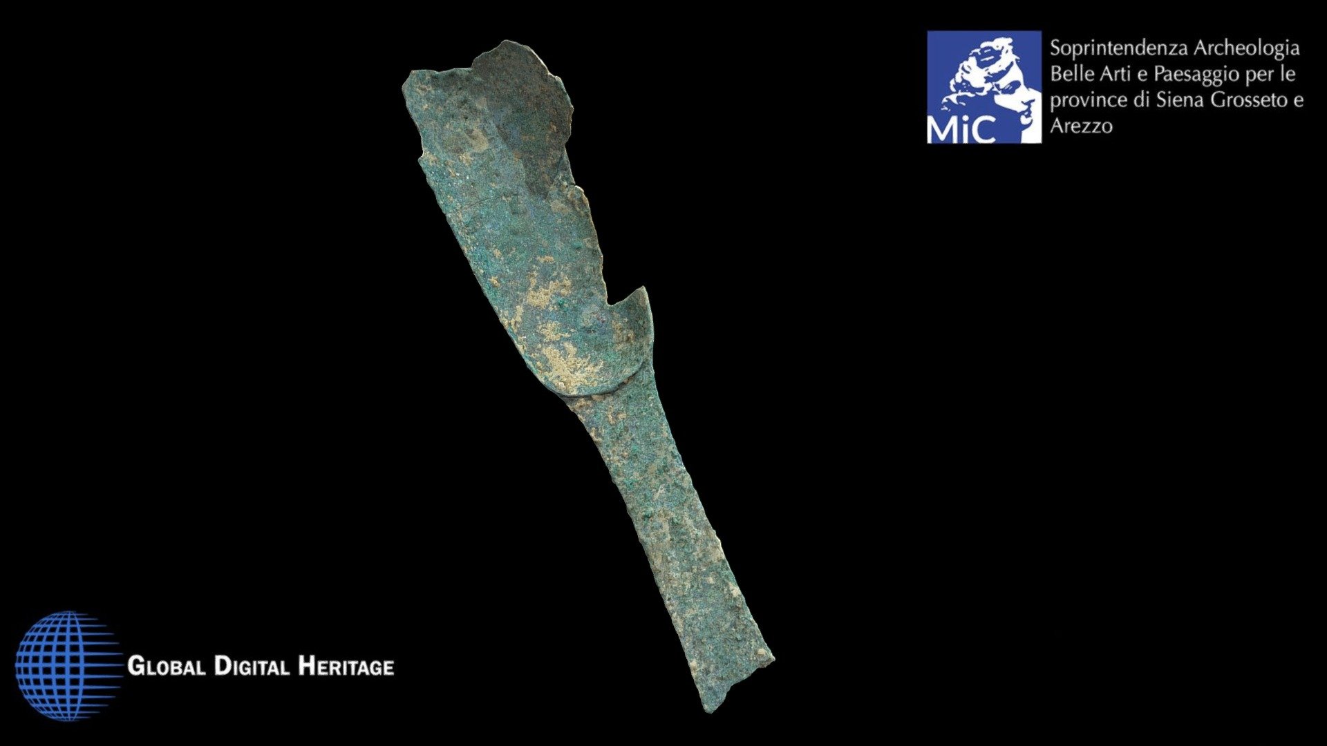 Bronze strigil, Poggio Pinci