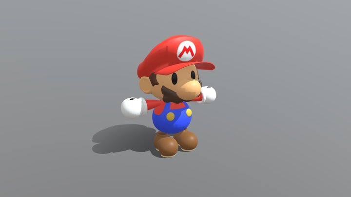 Paper Mario Model for Blender 3D Model