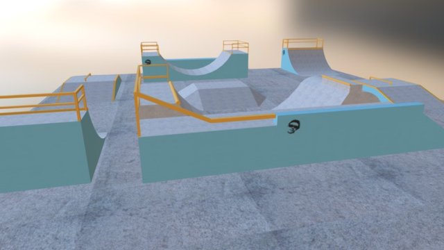 Pista De Skate Lambari MG 3D Model