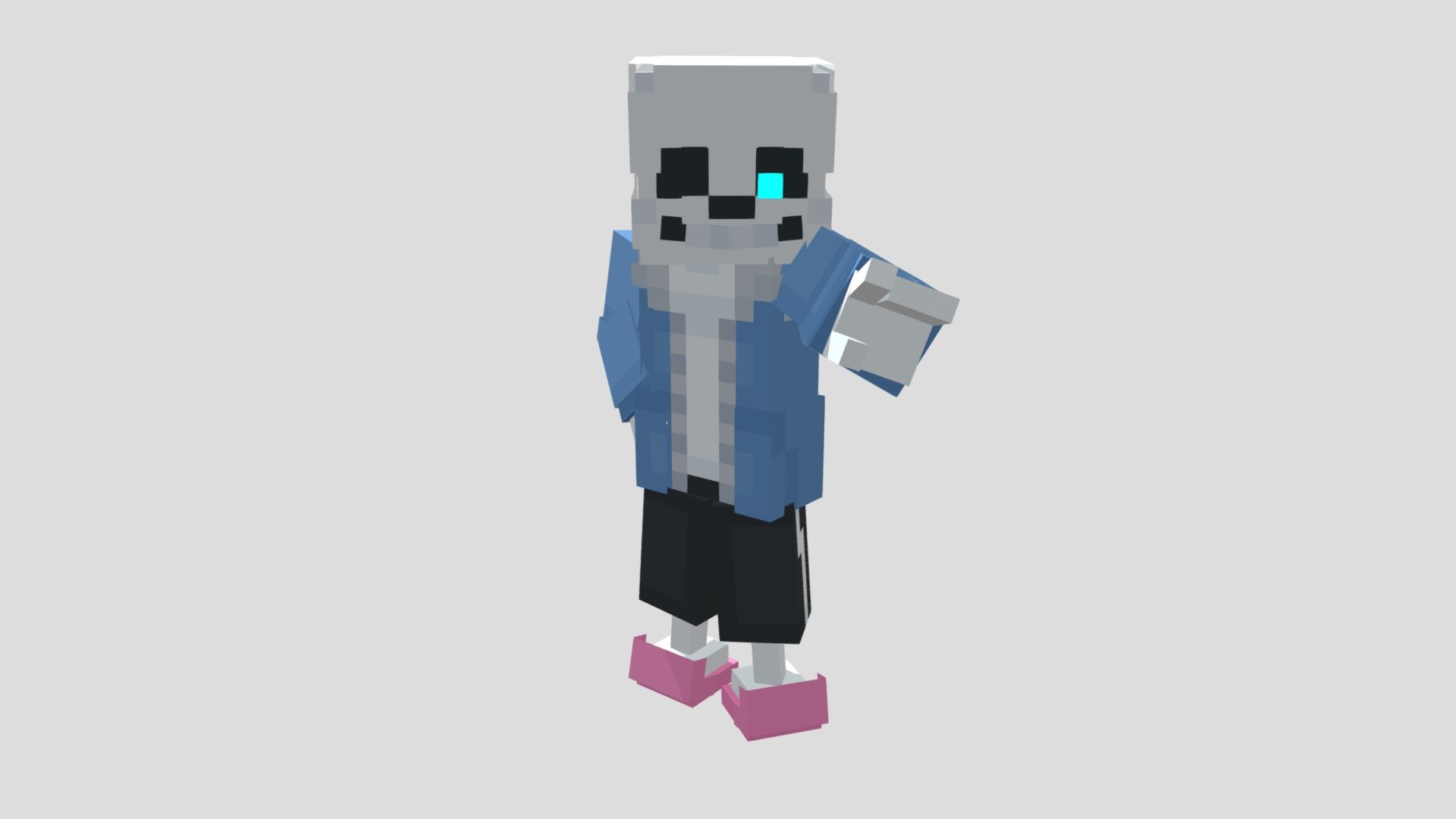 Undertale characters in minecraft style