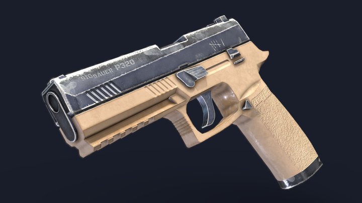 Nr. 2 SIG Sauer P320 Pistol 3D Model