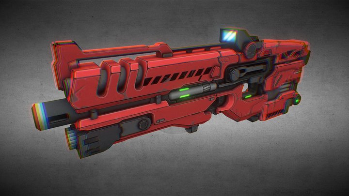 Stylized_Gun_01 3D Model