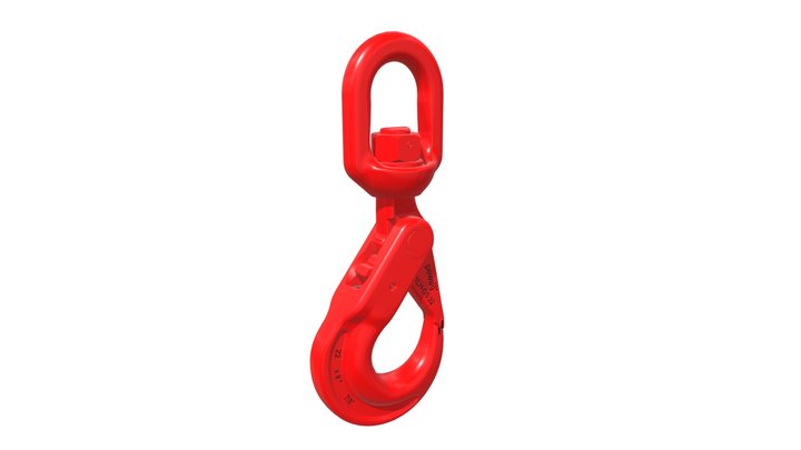 pewag WLH-OS Swivel safety hook 3D Model