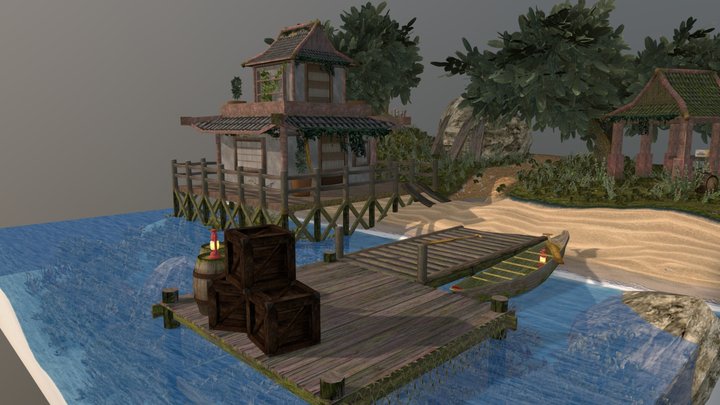 DAE Diorama - By The Ocean 3D Model