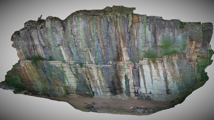Climbing routes in Kis-Gerecse / Illusion wall 3D Model