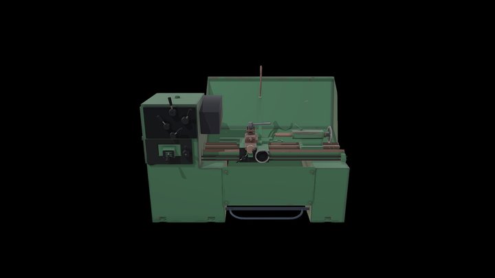 Lathe Machine 3D Model