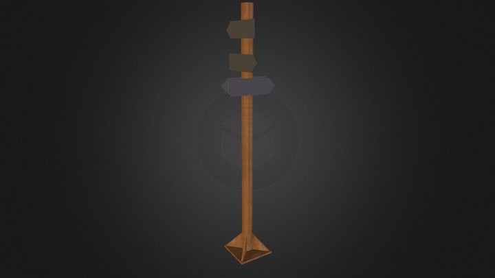 Octagonal Signpost 3D Model