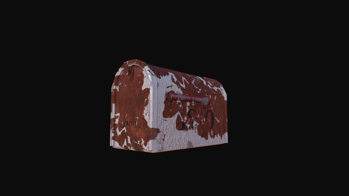 Mail Box Textured 3D Model