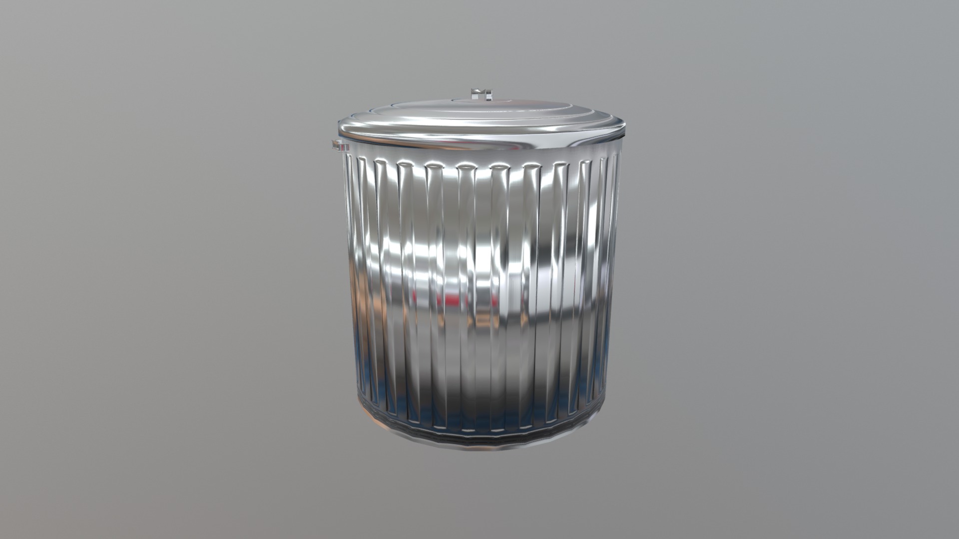 3D model Metal Trash Can - This is a 3D model of the Metal Trash Can. The 3D model is about a glass jar with a clear top.