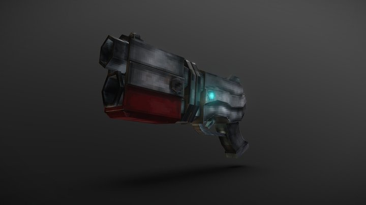 3D Retro Gun Model - Free Download 3D Model