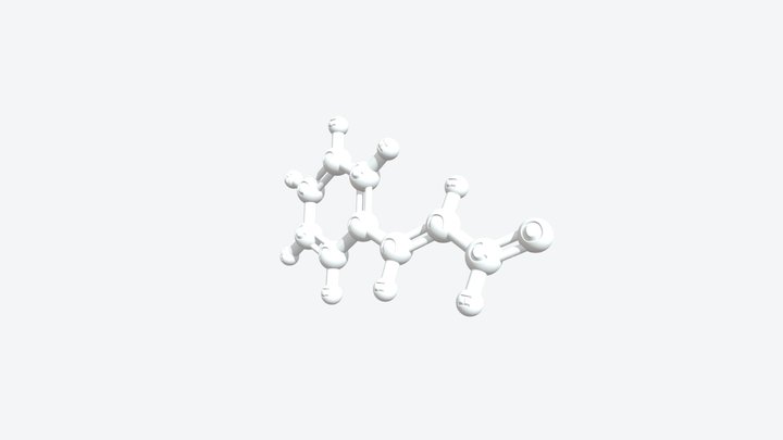 Cinnamaldehyde 3D Molecular Model — CAS 104-55-2