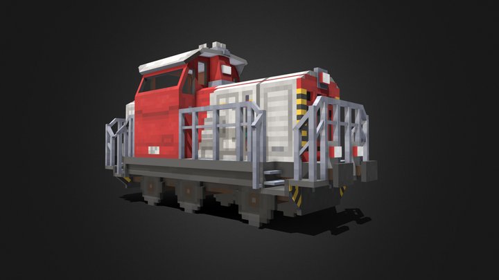 Red Diesel Switcher 3D Model