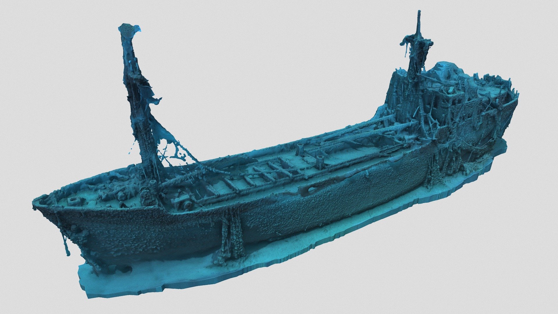 Wreck of M/S Pylaros (Πύλαρος) 1954 - 1976 - 3D model by holger.buss ...