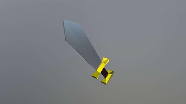 Low Poly Sword Test 3D Model