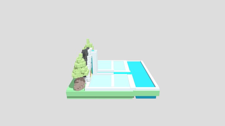 John's Waterfall 3D Model