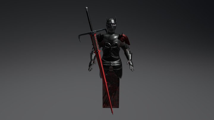Vampiric Armour And Sword 3D Model