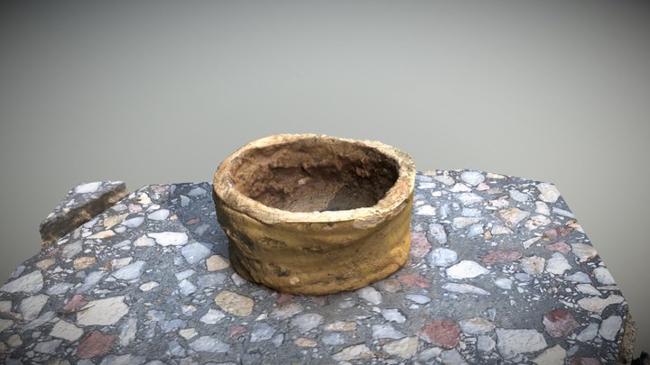 Small handmade ceramic bowl 3D Model