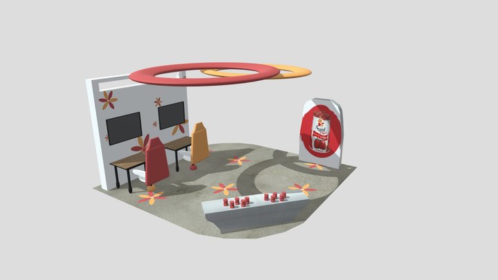 event stand yoplait 3D Model