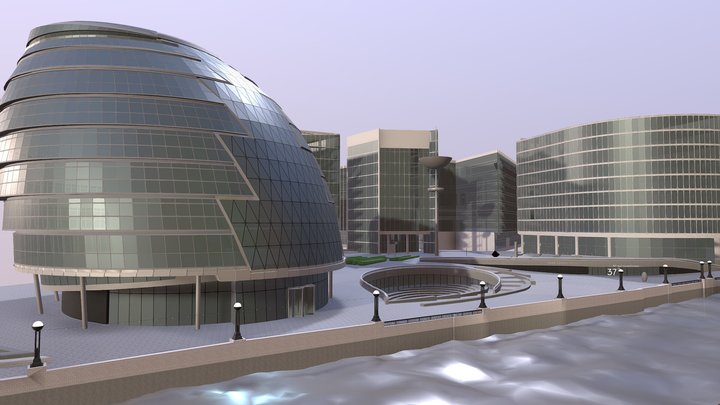 The GLA Building, City Hall, London 3D Model