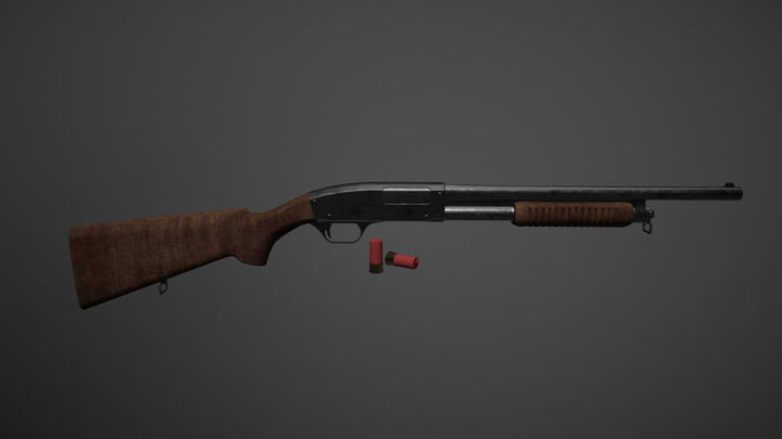 Remington Shotgun m31 3D Model