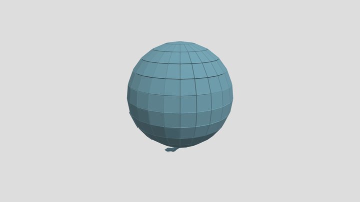 Virtual World Sphere 3D Model