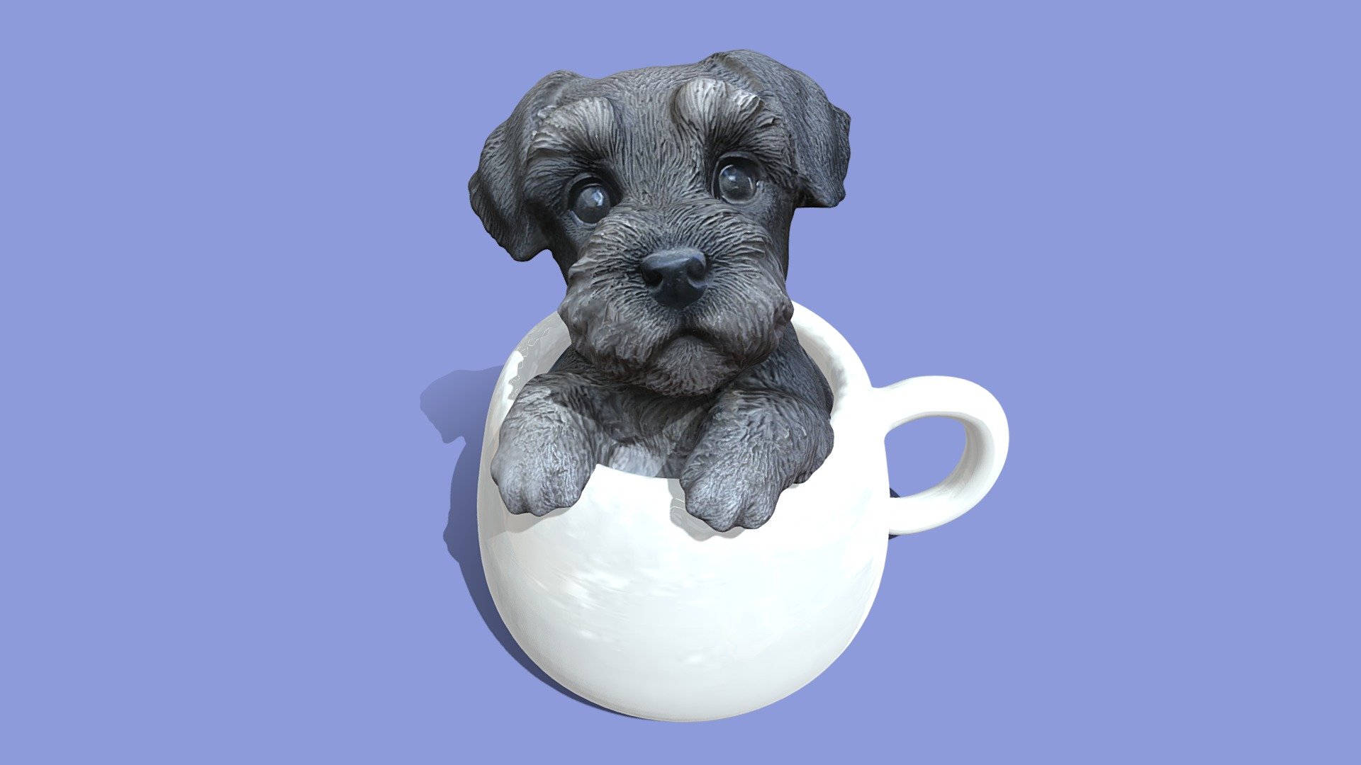 Pup in a cup - Buy Royalty Free 3D model by Lycortas [ff297bf] - Sketchfab Store
