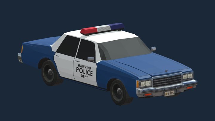 Hawkins Police Car 3D Model