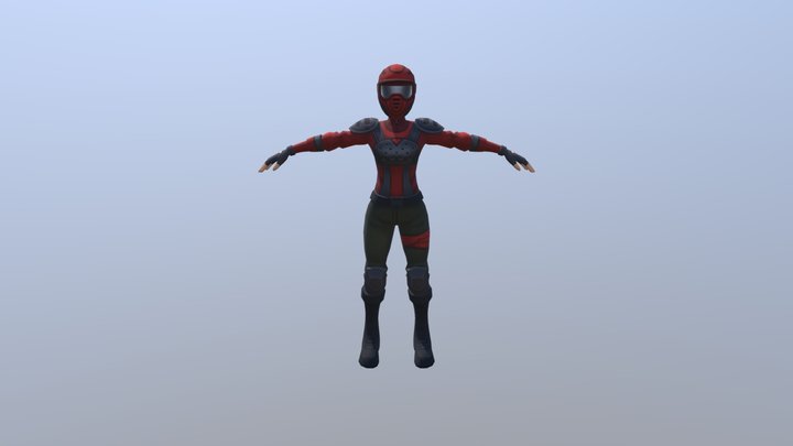 Paintball Girl 3D Model