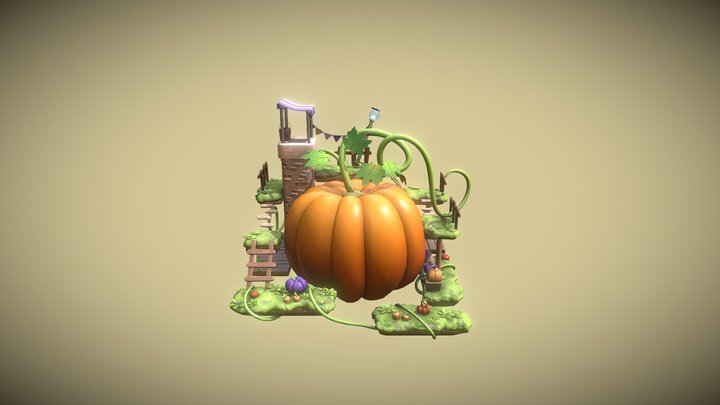 Smashing Pumpkin 02 3D Model