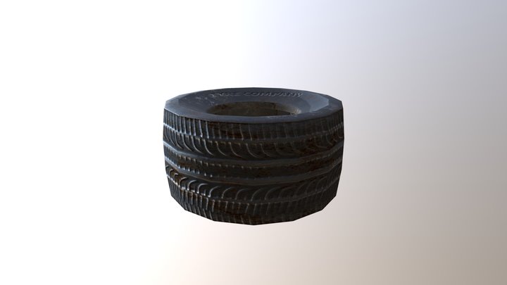 Low Poly Tyre 3D Model