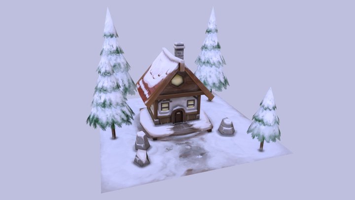 Winter Cottage 3D Model