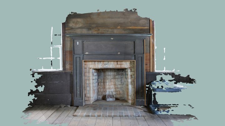 Second Floor Fireplace 3D Model