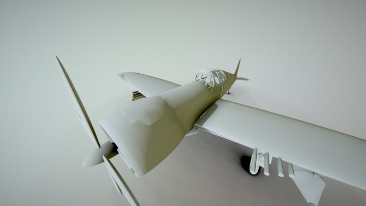 P 47 Aircraft 3D Model