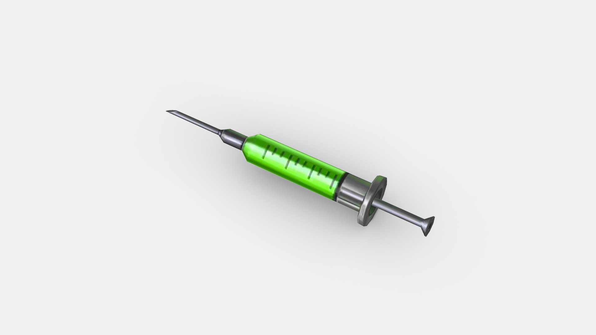 Cartoon syringe-green needle - Buy Royalty Free 3D model by ler_cartoon  (@lerrrrr) [ff2f5c8]