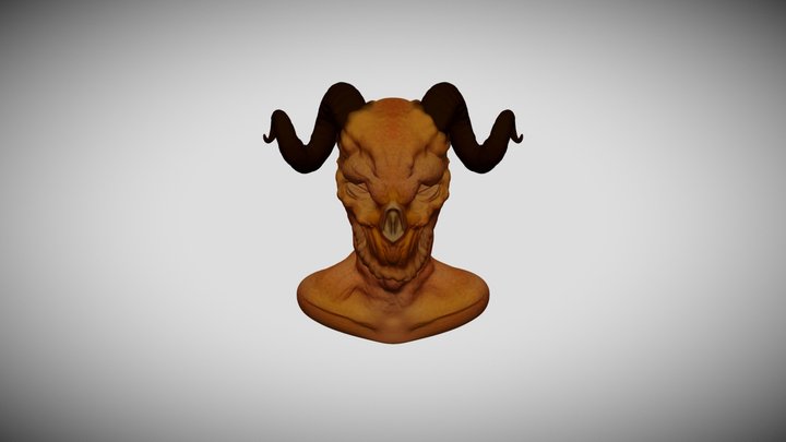 Demon Head 3D Model