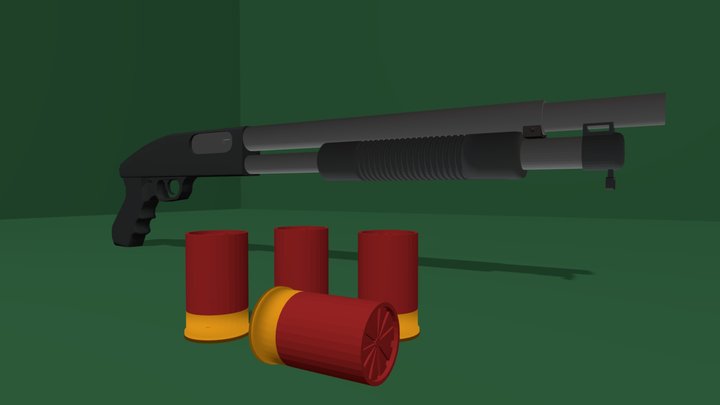 Mossberg 500 Shotgun 3D Model