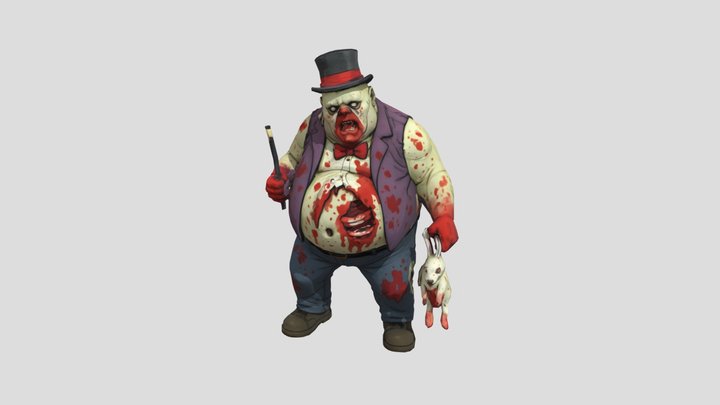 Zombie Magician's Rabbit 3D Model