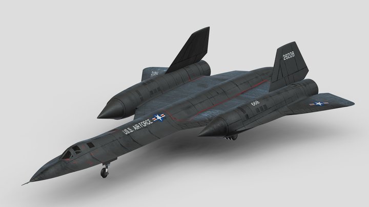 Lockheed SR-71 Blackbird Realistic 3D Model