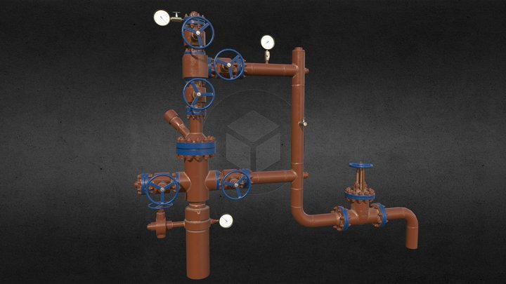 Installation of an electric centrifugal pump 3D Model