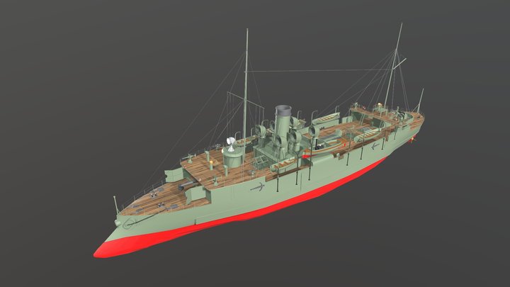 Gunboat Otvazhniy 3D Model