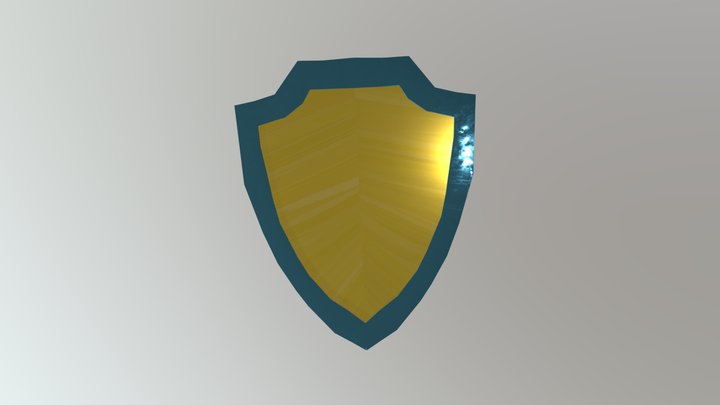 Escudo simple lowpoly 3D Model