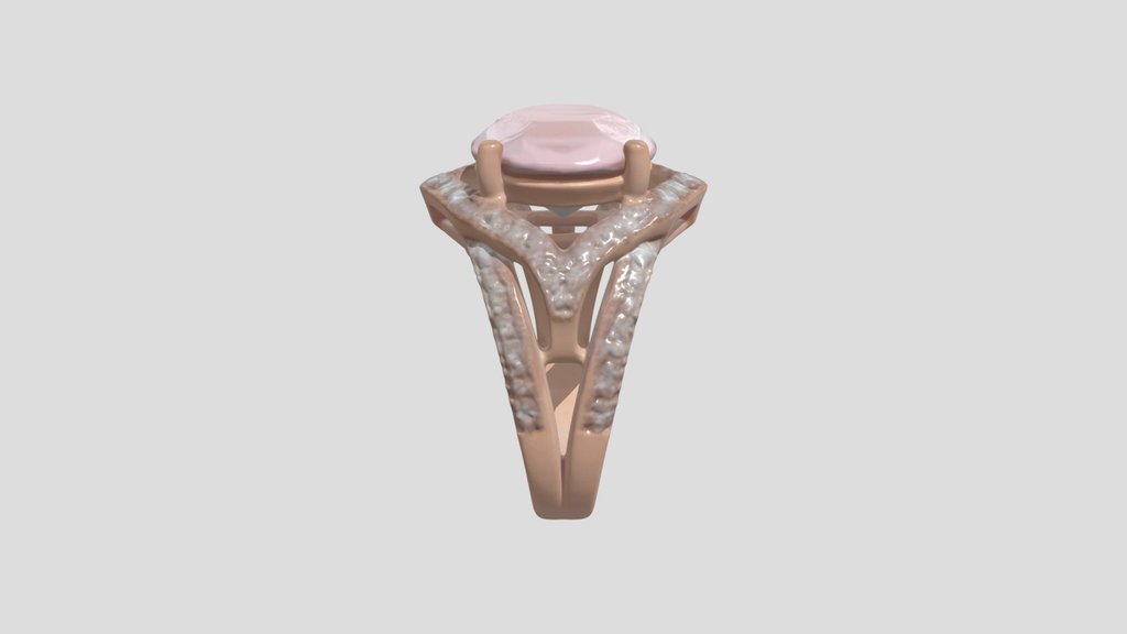 Pink+gemstone+ring+3d+model