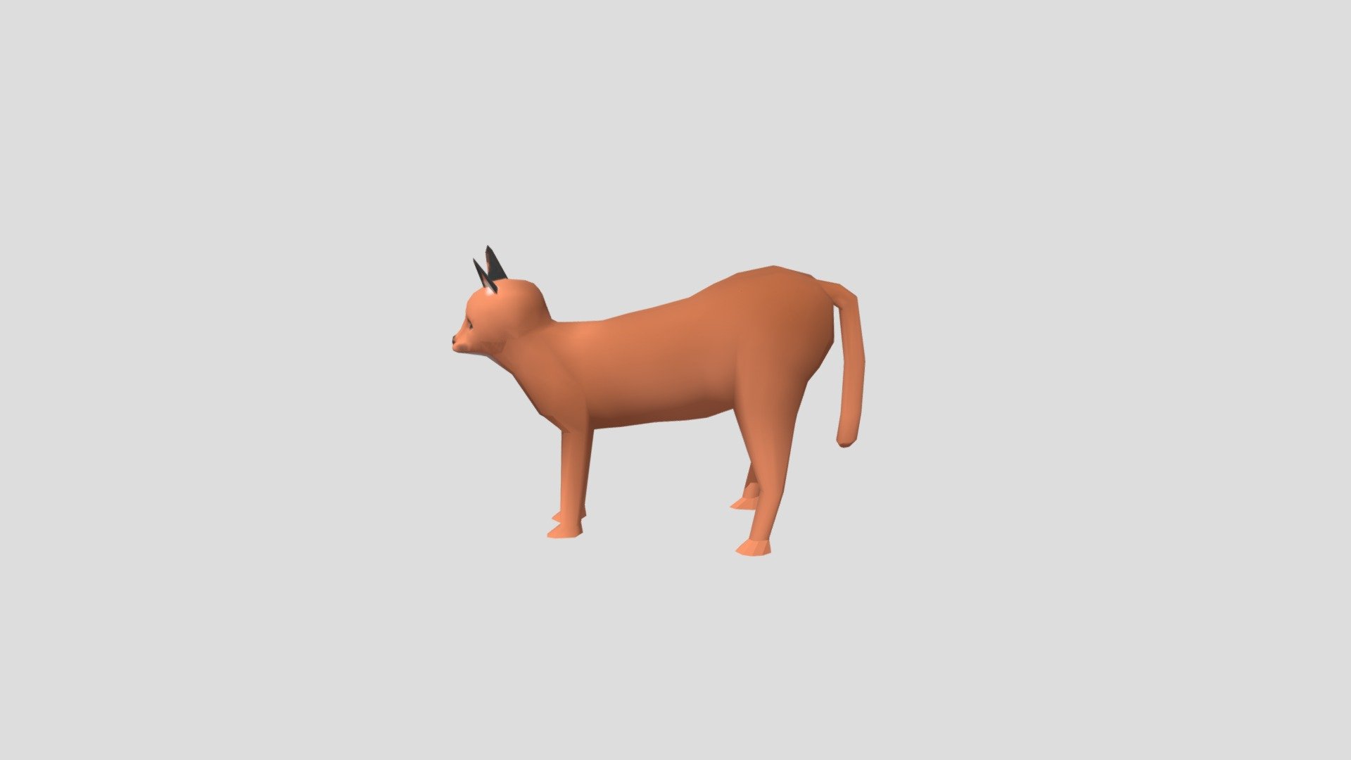 Low Poly Caracal